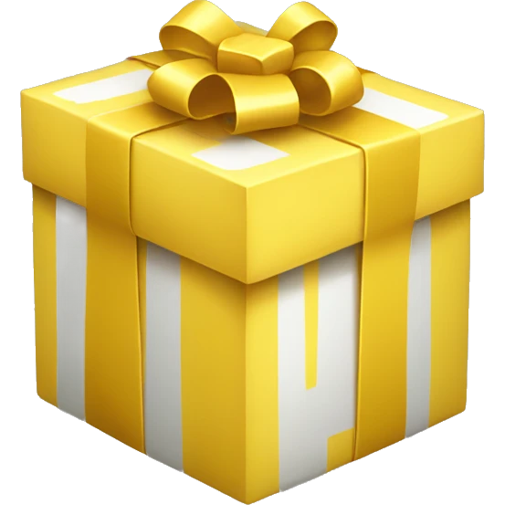gift box yellow  emoji