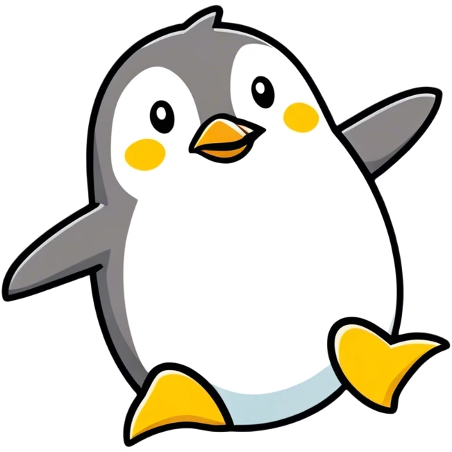 Penguin, flip  emoji