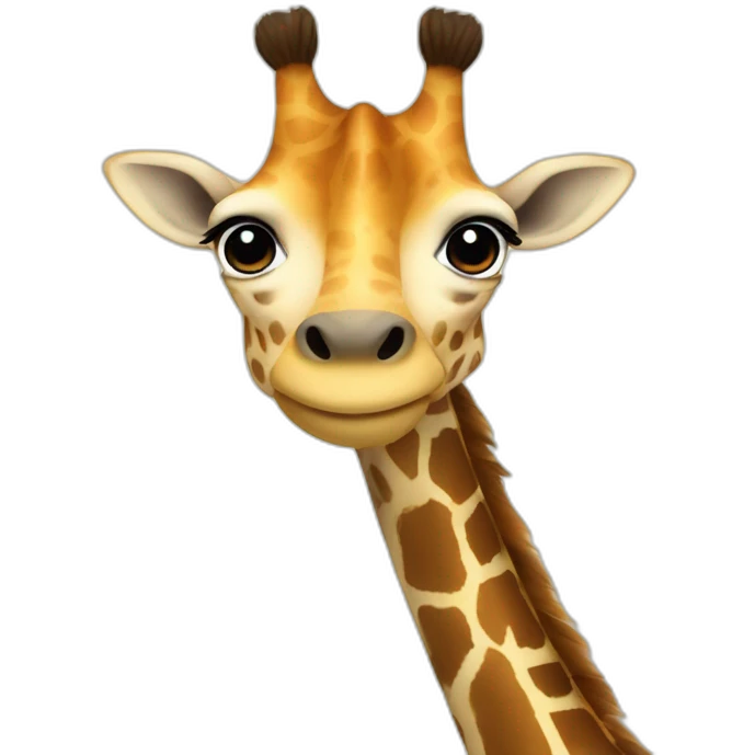 giraffe saying thank you emoji