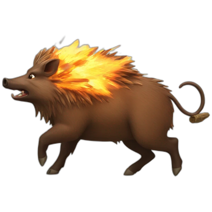 Explosing boar emoji