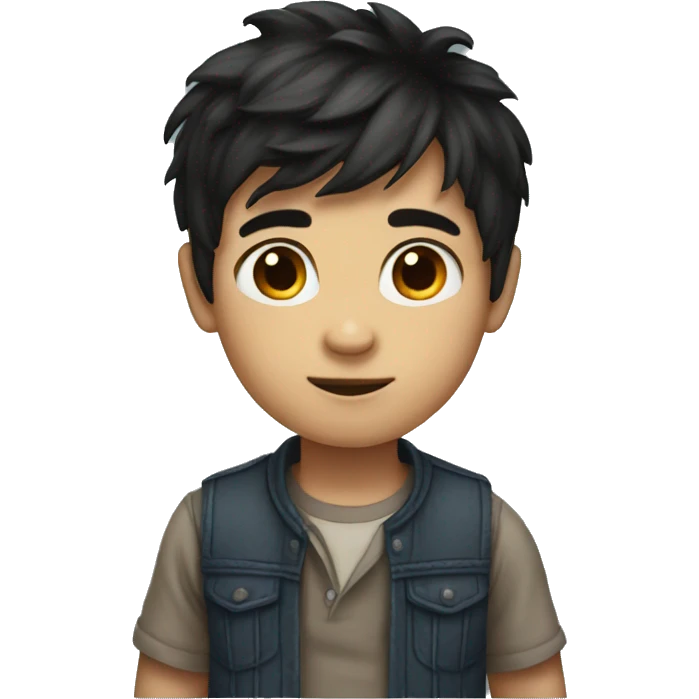 dark hair little boy  emoji