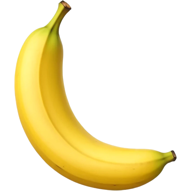 vibrant stylized whole banana emoji, sprite for 2D fruit ninja game emoji