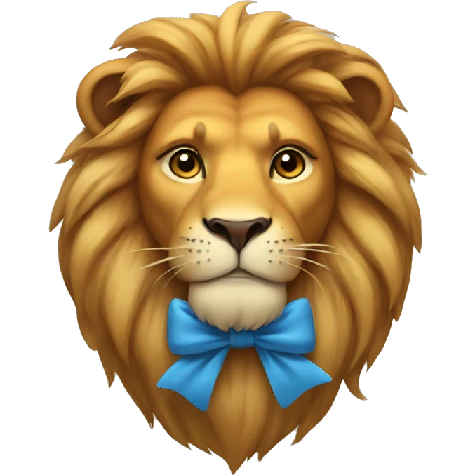 Lion Wearing a bow  emoji