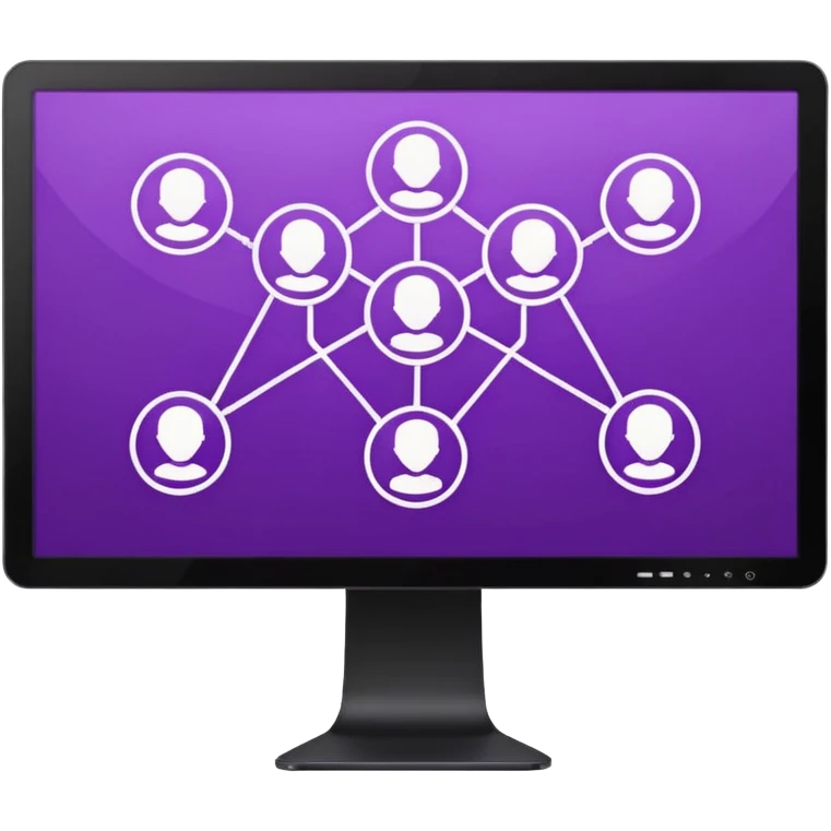 purple wide network group monitor emoji