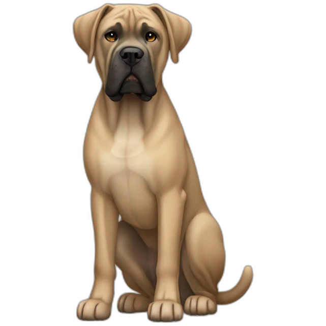 dog Cane Corso color fawn full body emoji