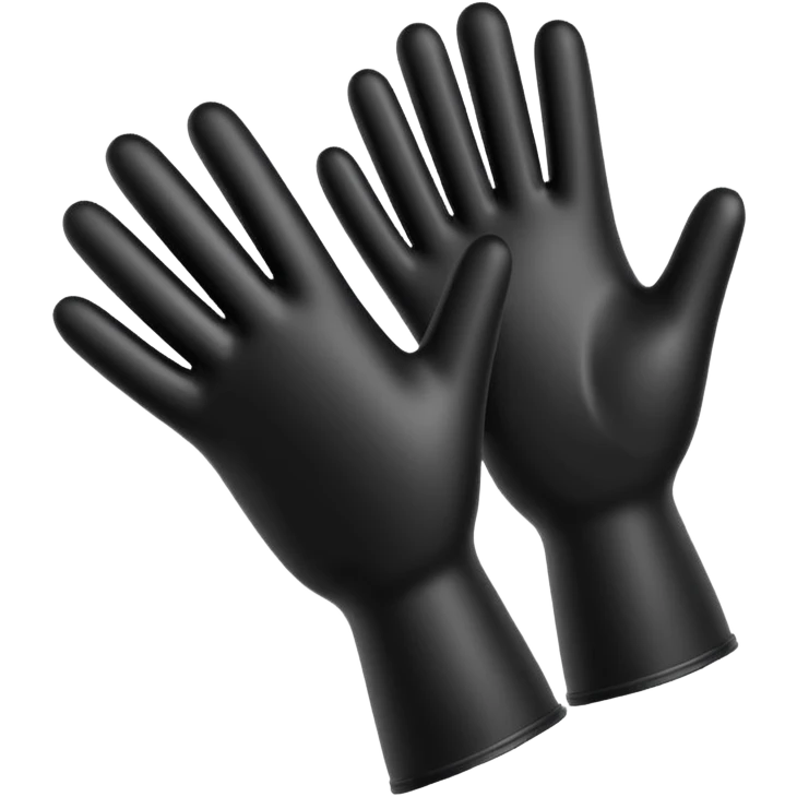 Black rubber gloves  emoji