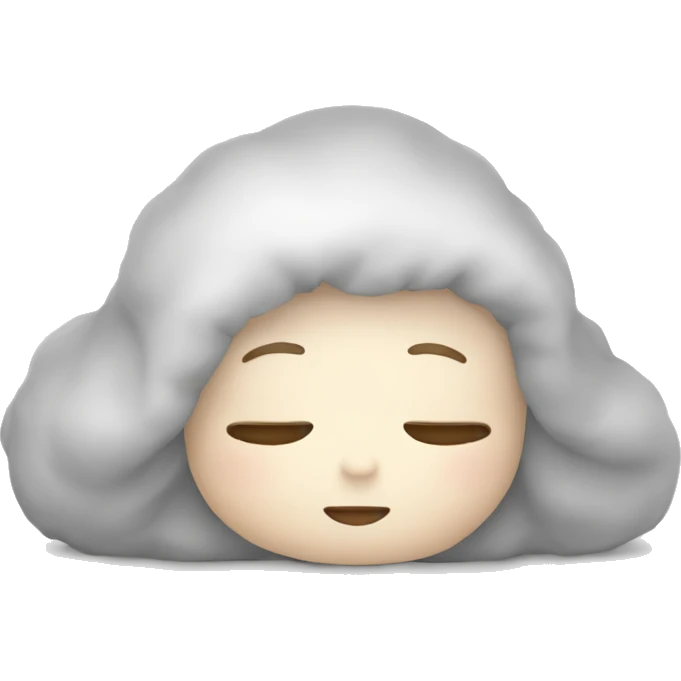Adolescent blanc allongé sur le dos en train de dormir  emoji