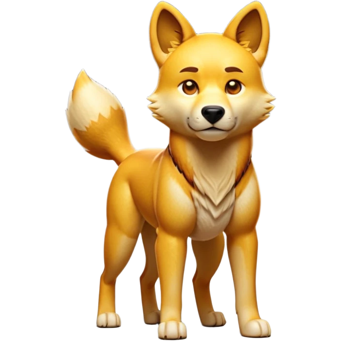 cinematic-dingo-realistic-full-body-standing-emoji,-lean-muscular-frame-poised-alertly,-golden-amber-fur-glowing-in-the-sun,-head-tilted-dramatically,-sharp-dark-eyes-filled-with-cunning,-simplified-yet-realistic-focused-features,-highly-detailed,-glowing-with-an-almost-sarcastic-glow emoji
