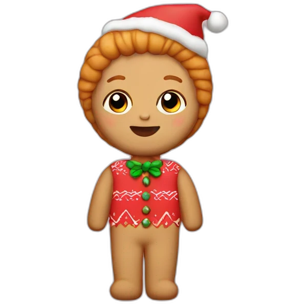 ginger biscuit christmas doll emoji
