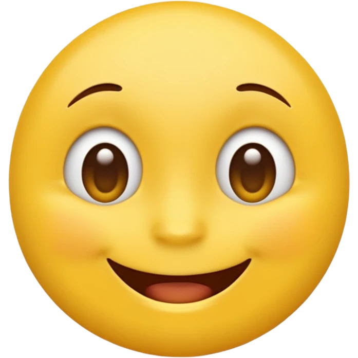 create an like yellow emoji that looks teally relaxed and smiles more on one site than another like one part of the mouth is wider up then the other emoji