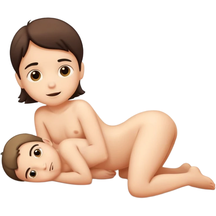 Naked kids male Lying on her stomach and showing her big ass emoji