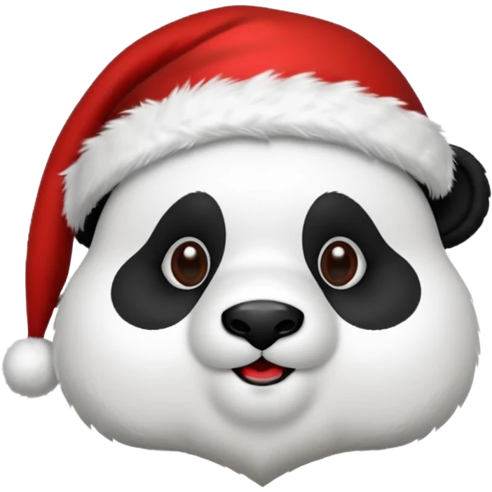 Panda in santa hat emoji