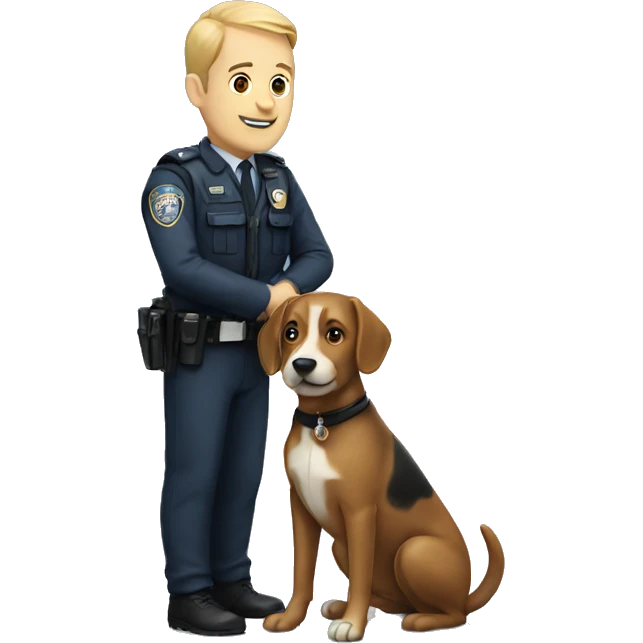 Polis man with dog emoji