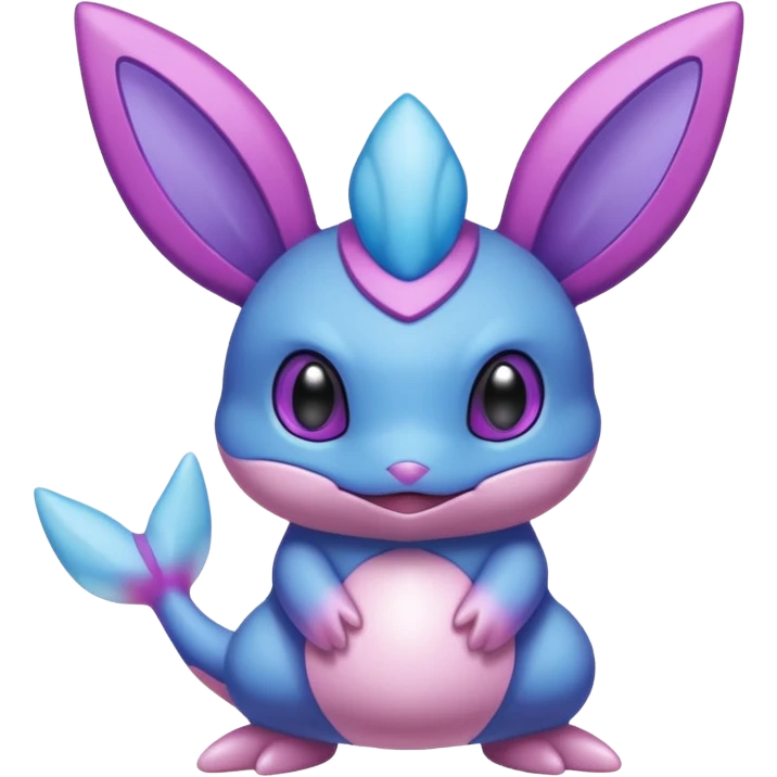 Purple Bioluminescent Menacing Mudkip-Sylveon-fusion emoji