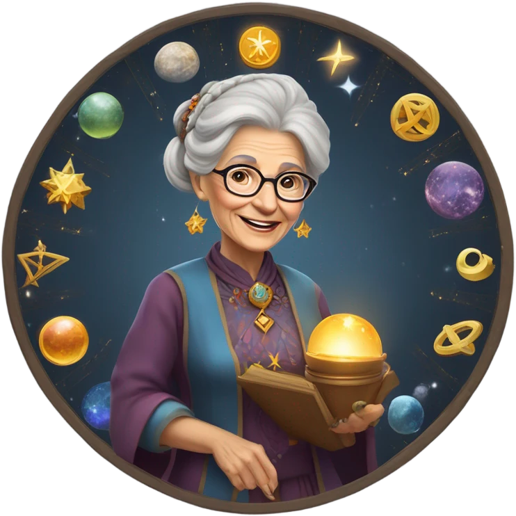 western astologer old lady emoji