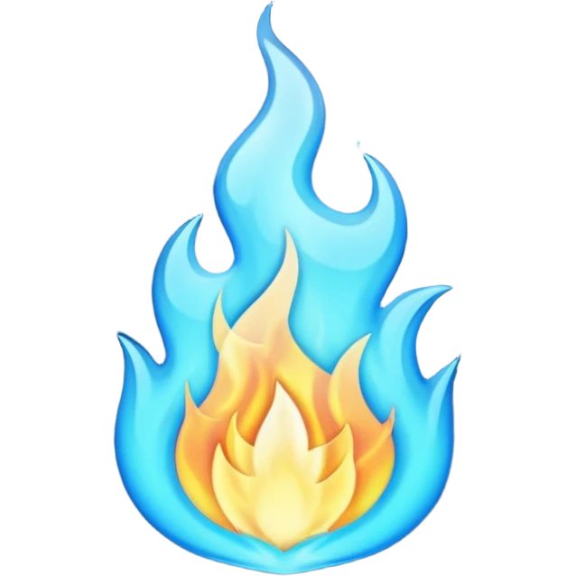 Create a Blue flame emoji emoji