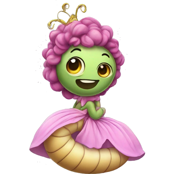 Fairy princess worm emoji