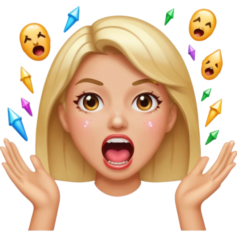 Glitter scream queen emoji