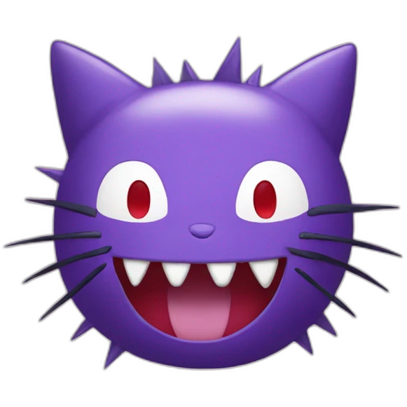 hello kitty with one gengar emoji