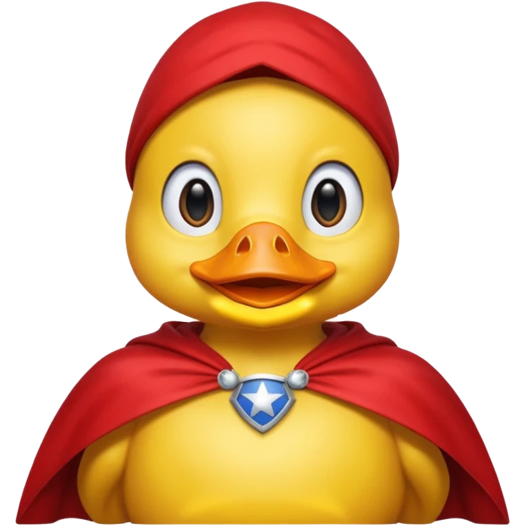 Super duck with cape emoji