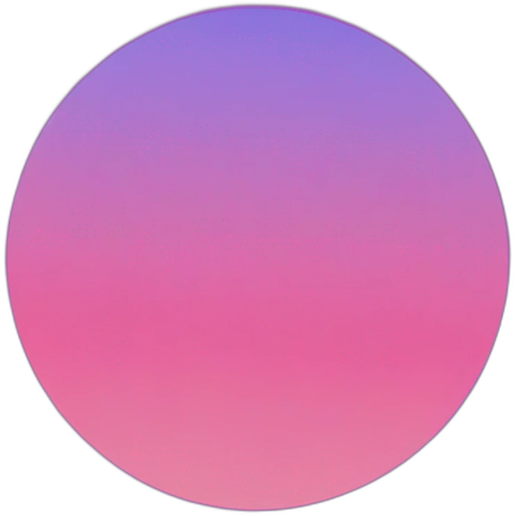 Gradient from blue to pink in a circle emoji