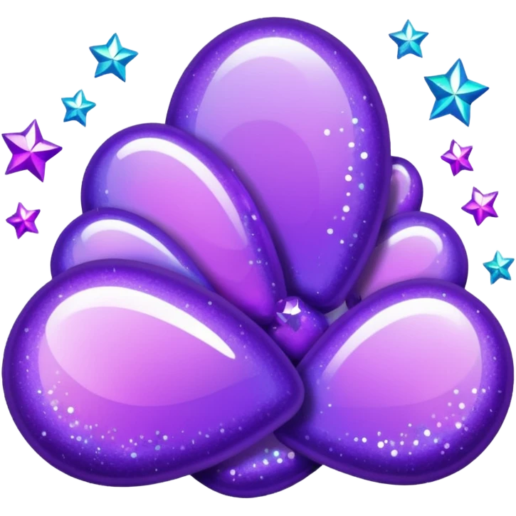 glitter purple X emoji