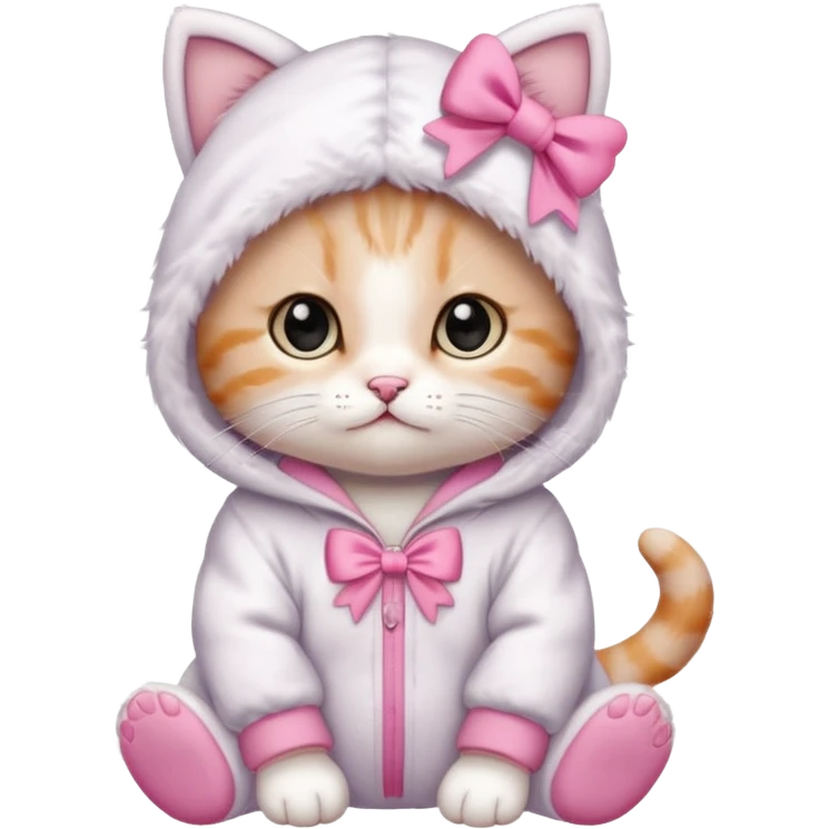 cute baby cat with a onezy emoji