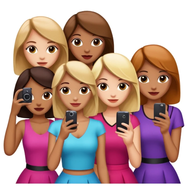 girls taking photo in club background emoji
