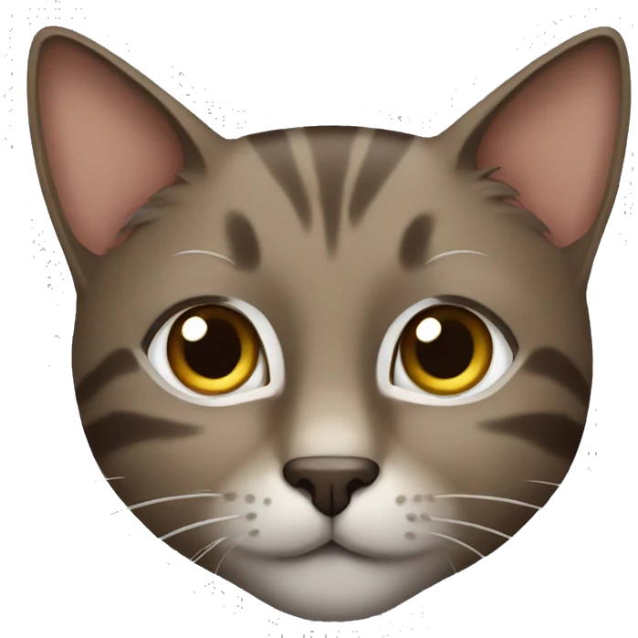 brown and grey cat emoji