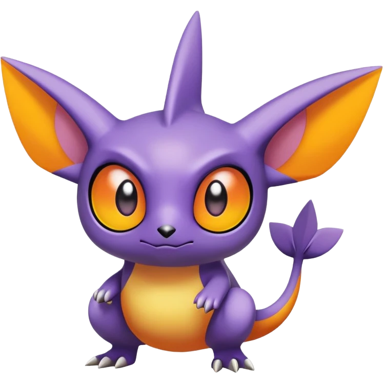 Purple and yellow and orange Pokémon-Fakémon-creature emoji