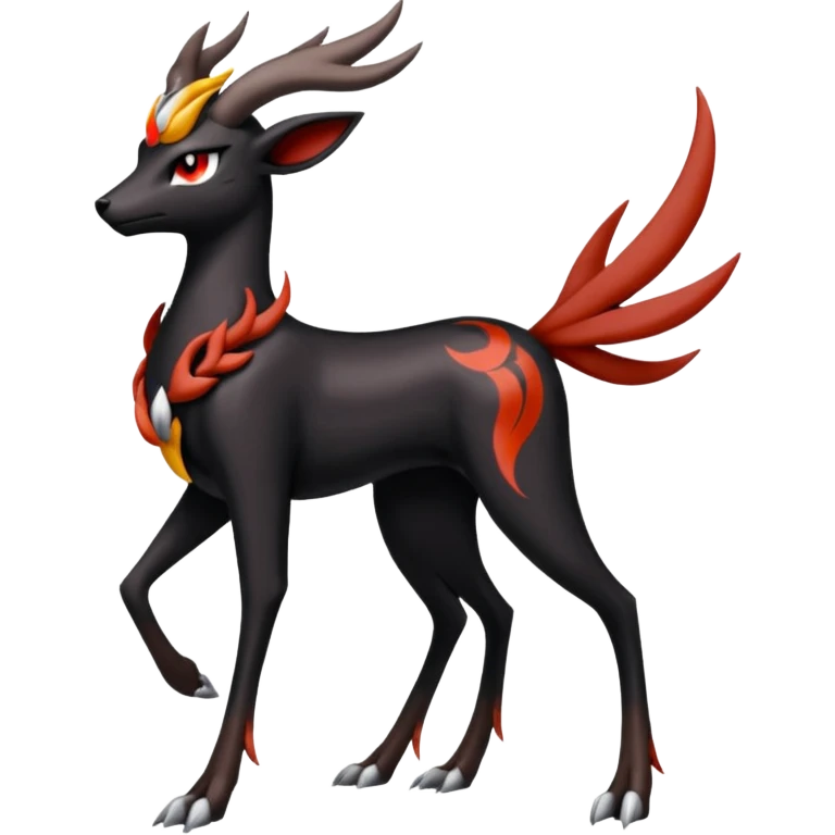 Darkrai-Xerneas-Houndoom-Meloetta-Fakémon-creature-hybrid-fusion, full body emoji