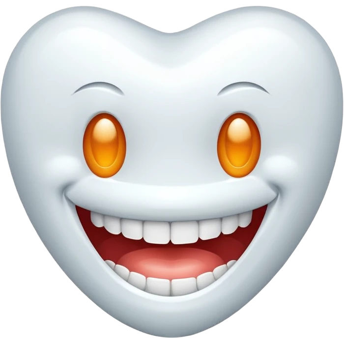 a smiling set of teeth, no mouth or lips emoji
