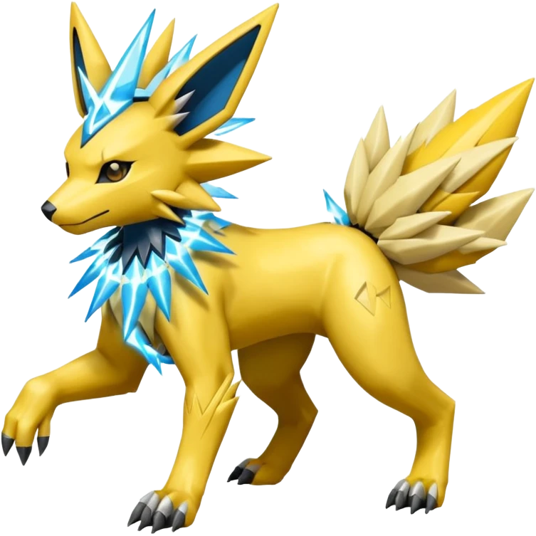 Mechanical Manectric-Zeraora-Jolteon-Fakémon-Pokémon-creature-fusion (full body) emoji