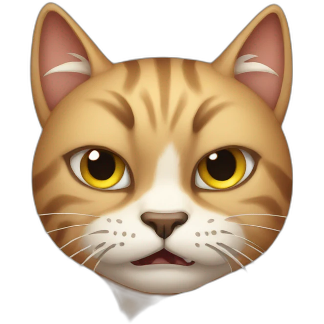 Angry cat smiling emoji
