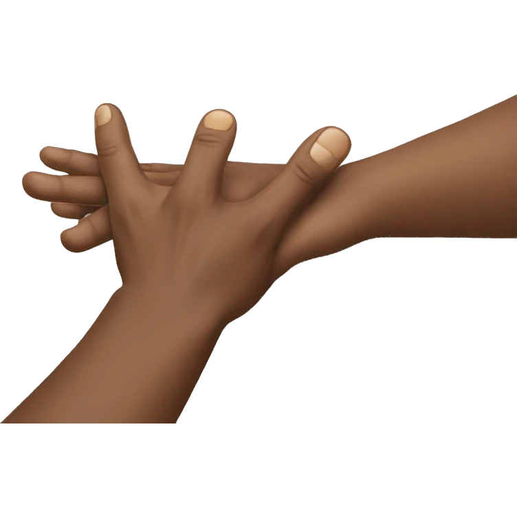 AfricAfrican-American hands that are they look like they’re laying or hovering on someone on a massage table emoji