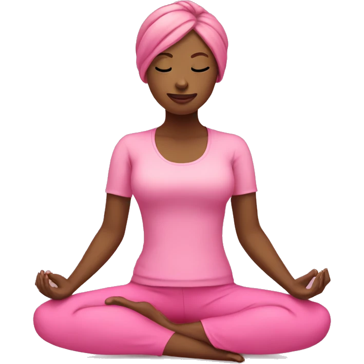 yoga pink emoji