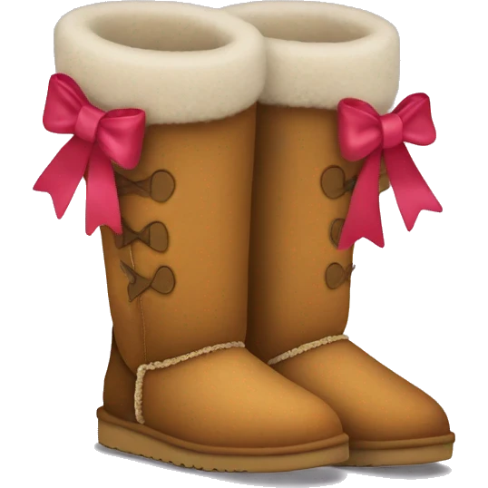 A pair of Uggs with bows emoji
