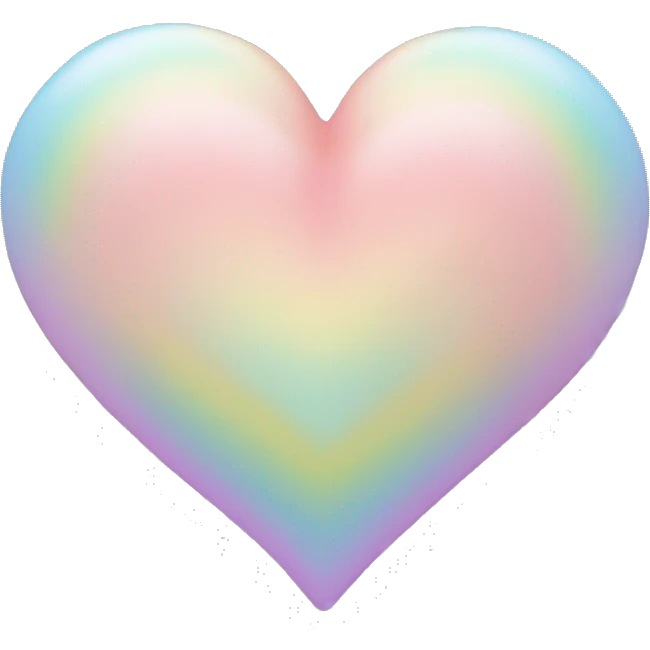Pastel rainbow heart emoji
