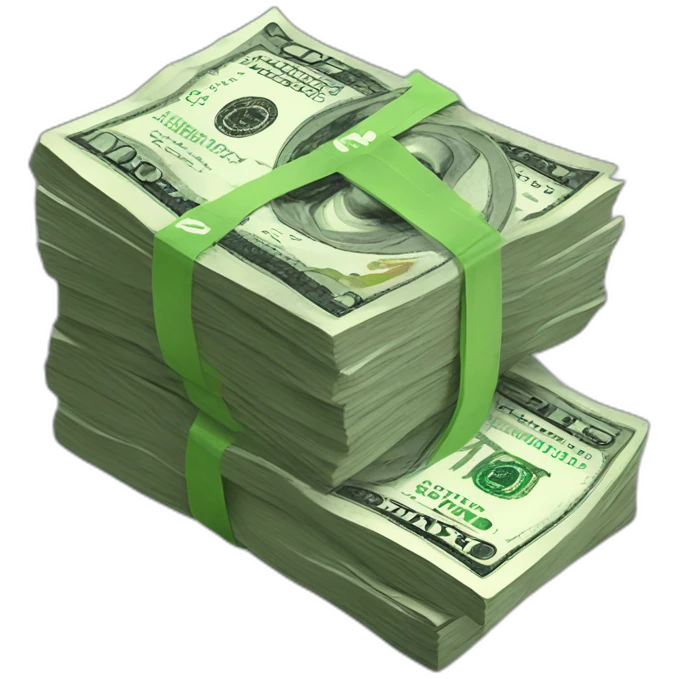 dollar bills stacked emoji