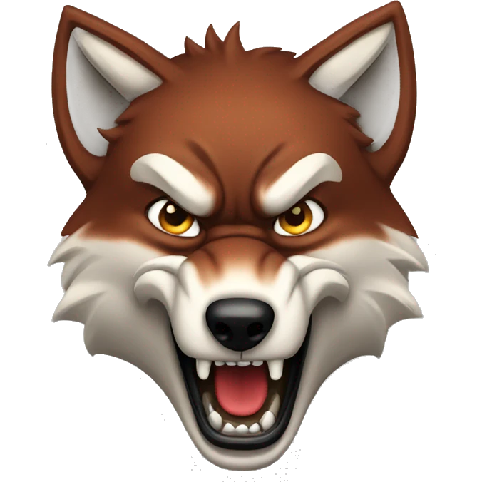 Angry red wolf emoji