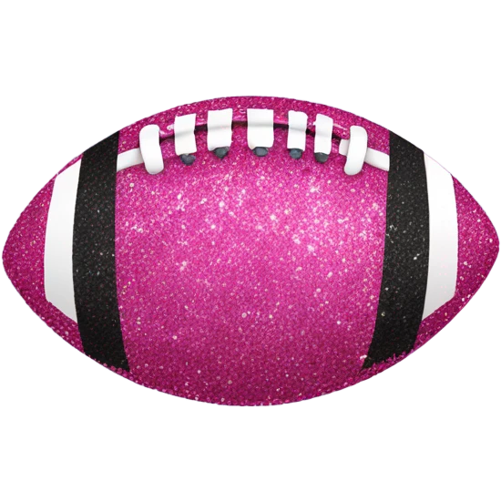 Pink football with glitter  emoji