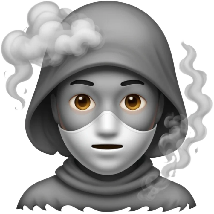 Emoji com fumaça na cara emoji