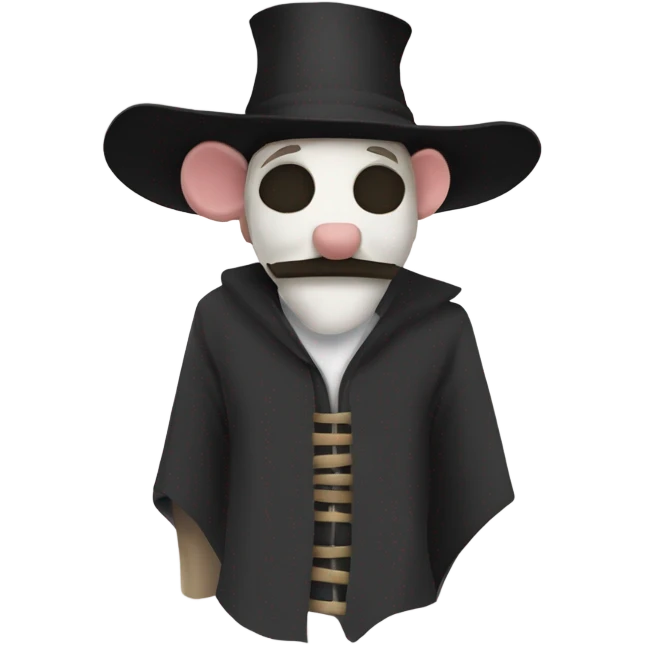 Guy fawkes anonymous with rat’s mouse ears  emoji
