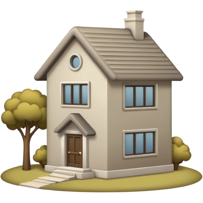 A House Emoji (like this one:🏡),but the color Is Greige Comfy emoji