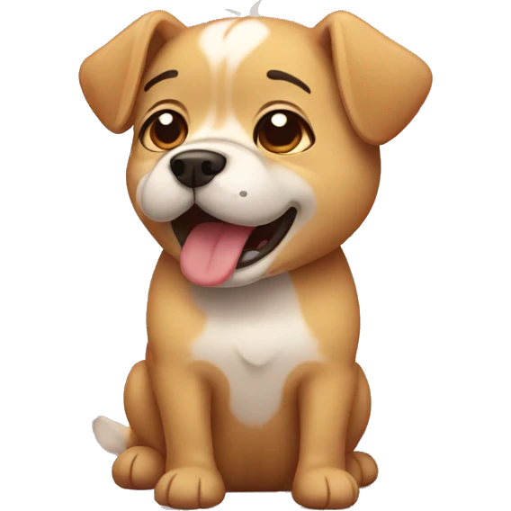 Cute dog crying emoji