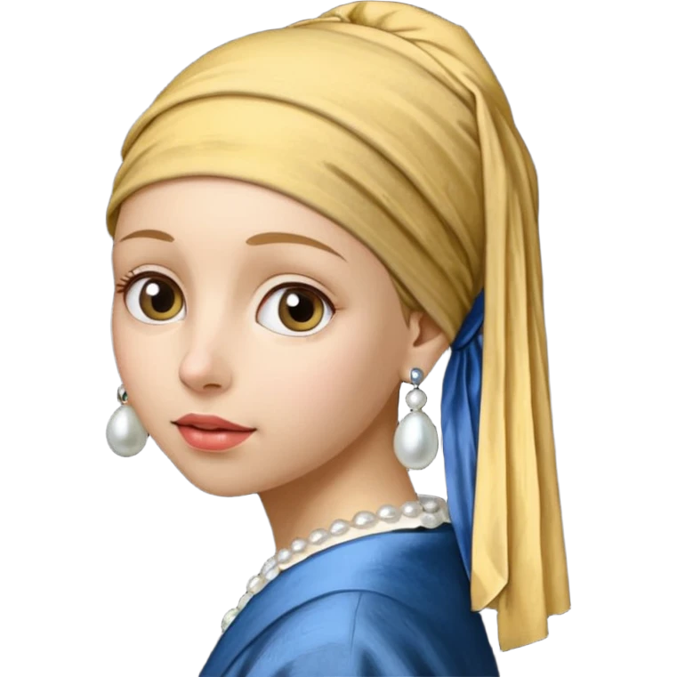 Girl with a Pearl Earring painting emoji