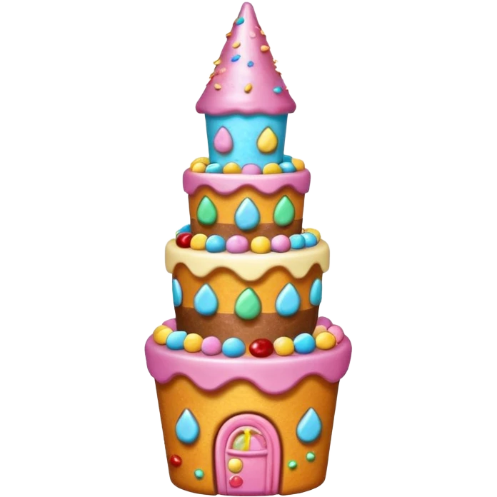 A whimsical tower of mixed treats emoji