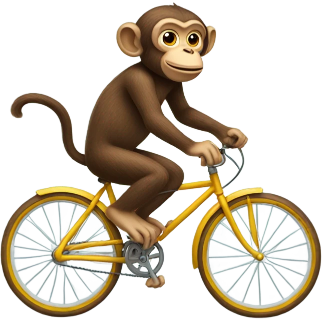 Monkey riding a bik  emoji