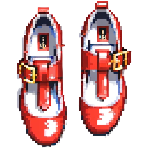 Sonic the Hedgehog's red shoes with white strap and gold buckle emoji