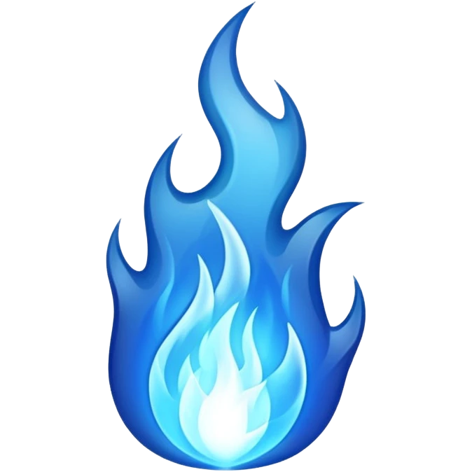 Blue fire emoji